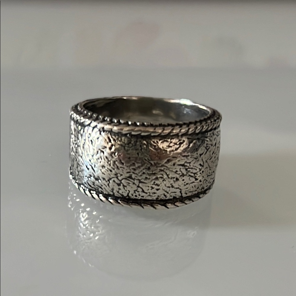 Silpada Textured Silver Band Ring